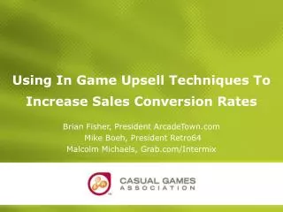 Using In Game Upsell Techniques To Increase Sales Conversion Rates
