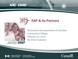 IRAP &amp; Its Partners