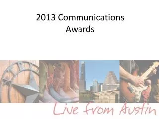 2013 Communications Awards