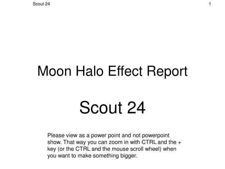 moon halo effect report
