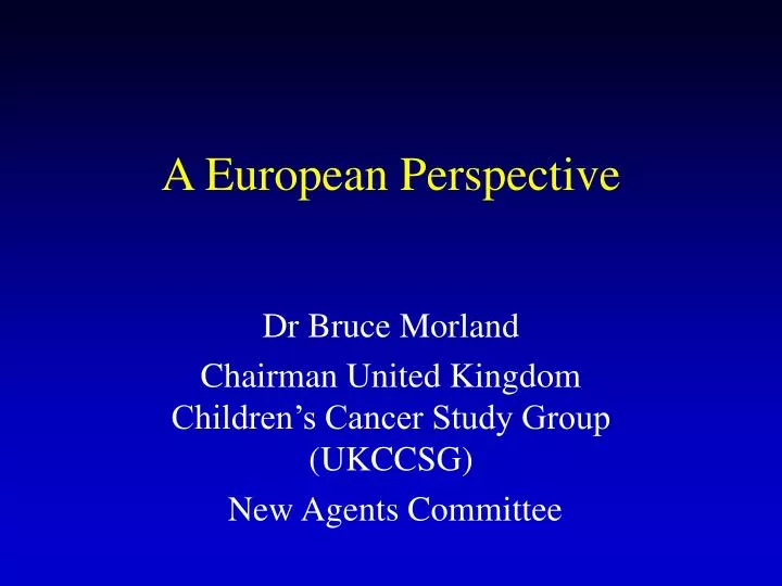 a european perspective