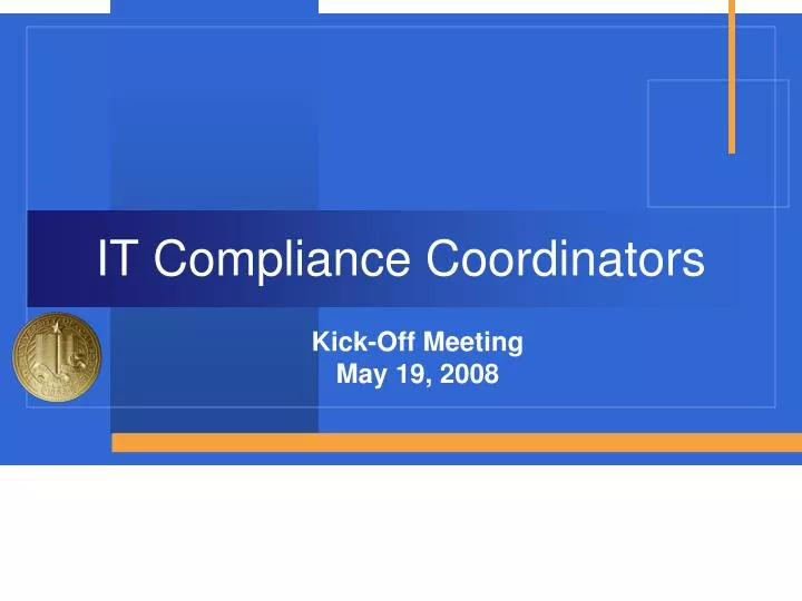 it compliance coordinators