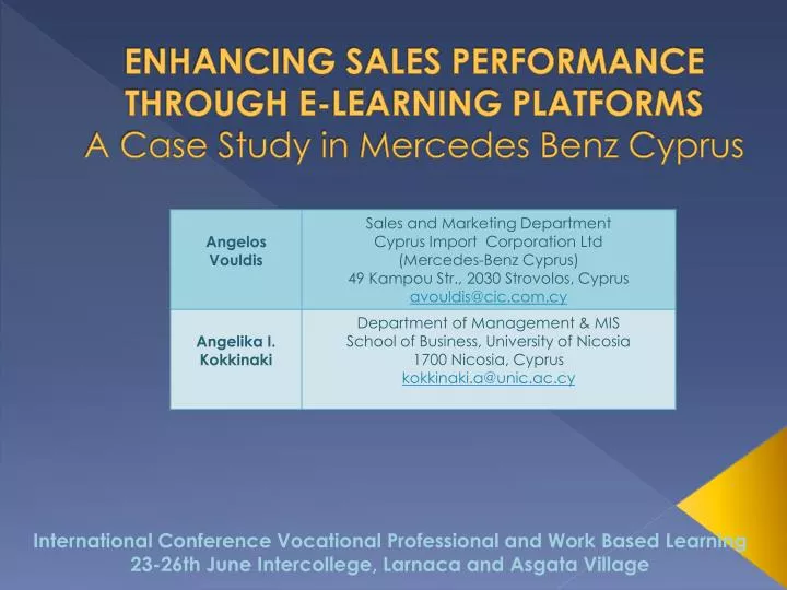 enhancing sales performance through e learning platforms a case study in mercedes benz cyprus