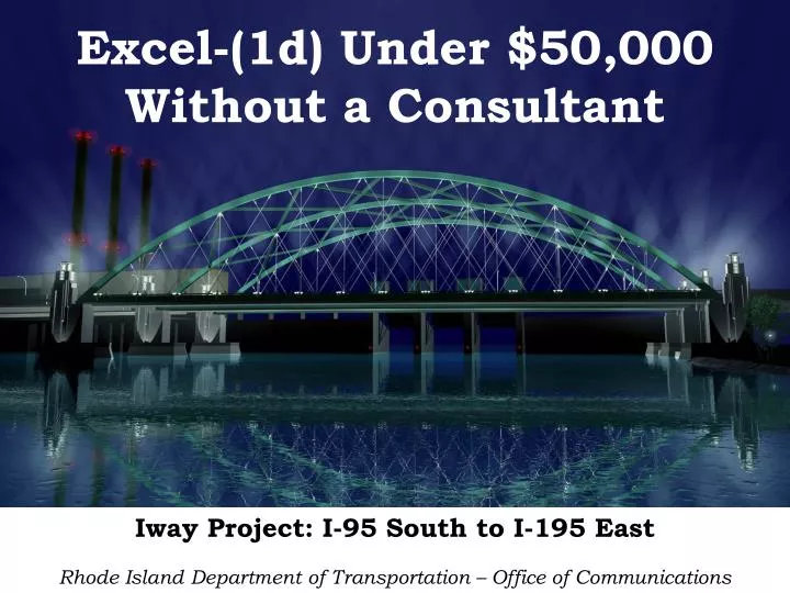 excel 1d under 50 000 without a consultant