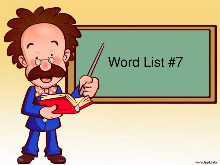 word list 7