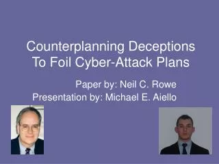 Counterplanning Deceptions To Foil Cyber-Attack Plans