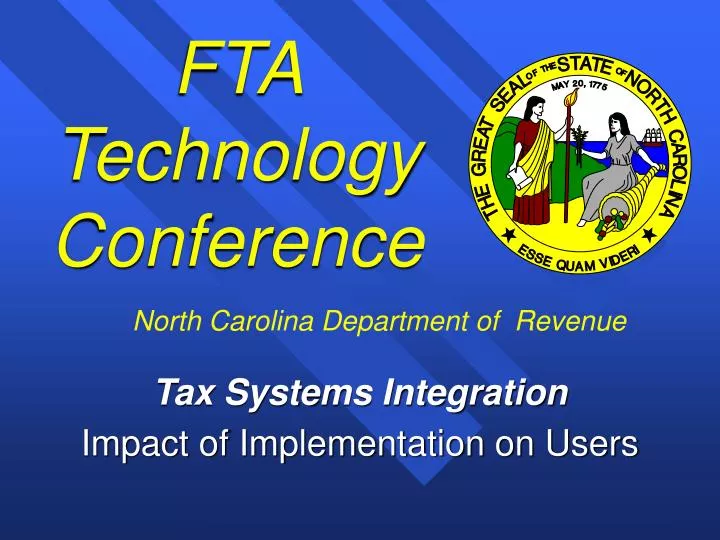 PPT FTA Technology Conference PowerPoint Presentation, free download ID5176664