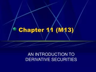 Chapter 11 (M13)