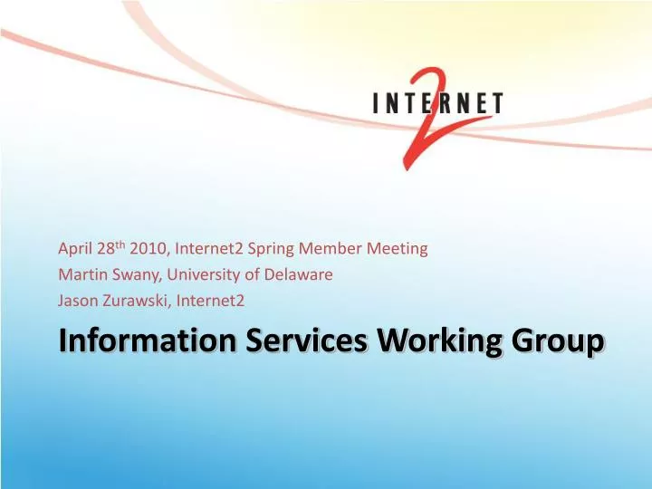 information services working group