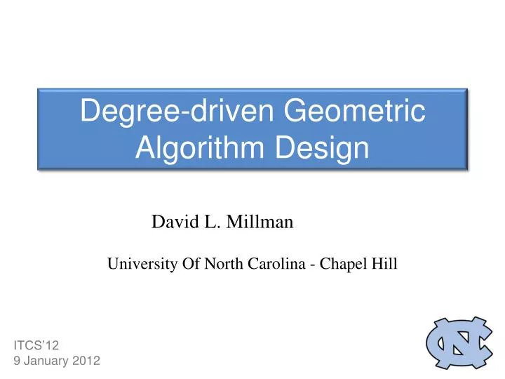 degree driven geometric algorithm design