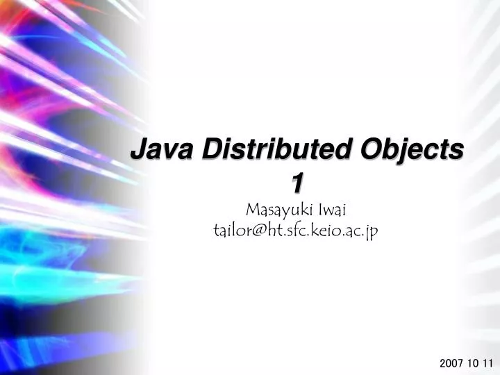 java distributed objects 1