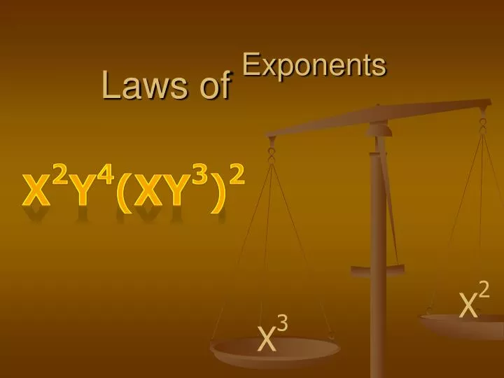 laws of exponents