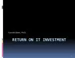 Return on IT investment - slide 1