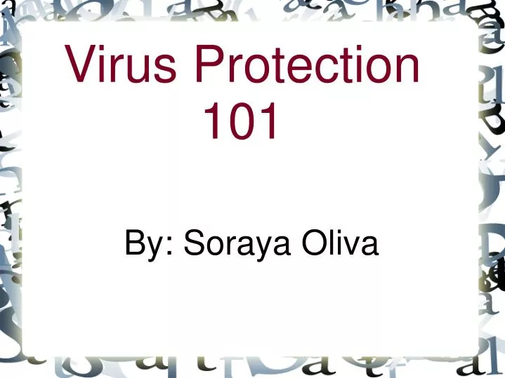 virus protection 101