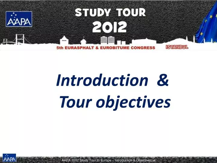 introduction tour objectives