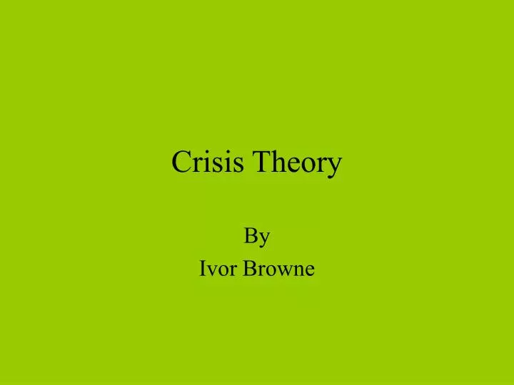 crisis theory