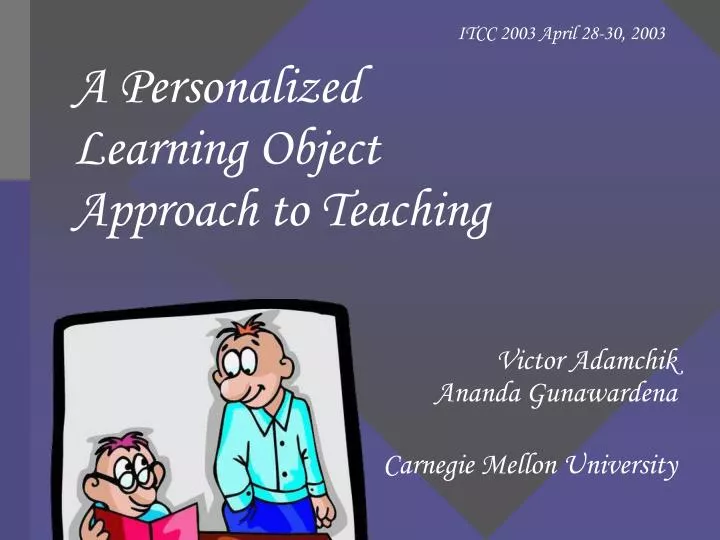 a personalized learning object approach to teaching