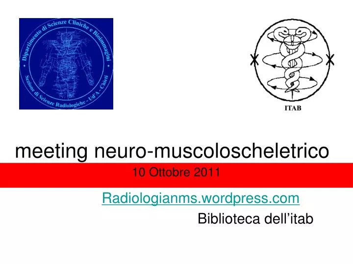 meeting neuro muscoloscheletrico