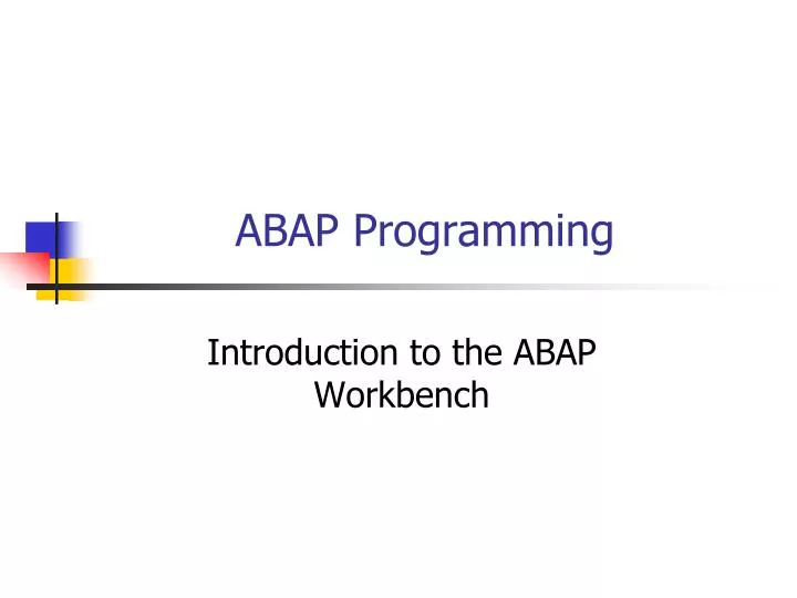 abap programming