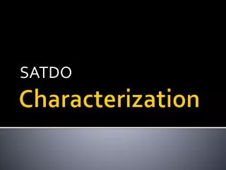 Characterization