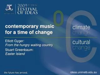 contemporary music for a time of change