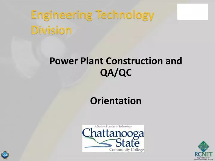 power plant construction and qa qc orientation
