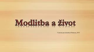 modlitba a ivot