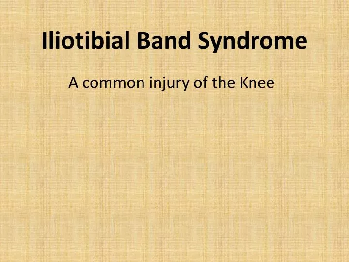 iliotibial band syndrome