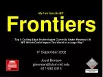 Frontiers - slide 1