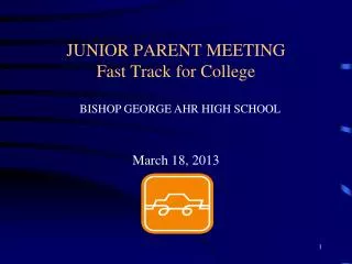 junior parent meeting fast track for college