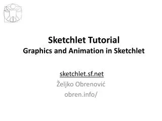 Sketchlet Tutorial Graphics and Animation in Sketchlet