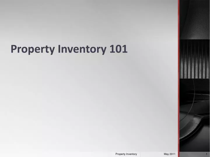 property inventory 101