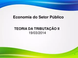 economia do setor p blico