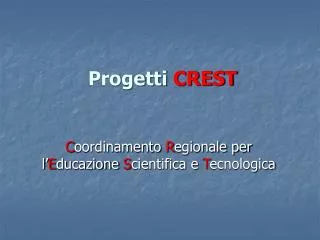 progetti crest