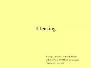 il leasing