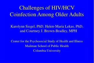 Challenges of HIV/HCV Coinfection Among Older Adults
