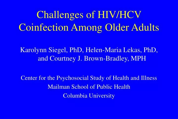 challenges of hiv hcv coinfection among older adults