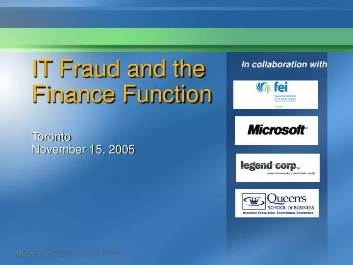 it fraud and the finance function