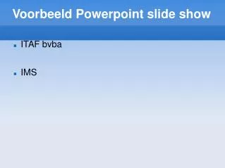 voorbeeld powerpoint slide show