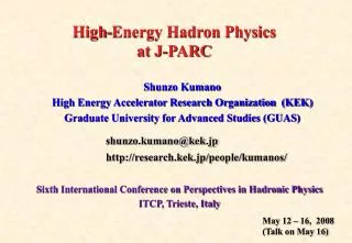 High-Energy Hadron Physics at J-PARC