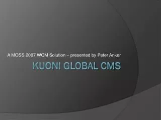 Kuoni global cms