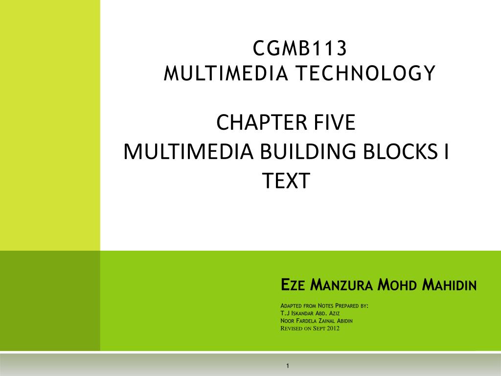 PPT - CGMB113 MULTIMEDIA TECHNOLOGY PowerPoint Presentation, free ...