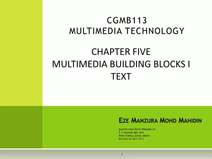 cgmb113 multimedia technology