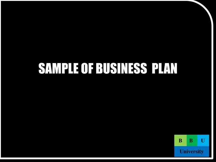 sample of business plan