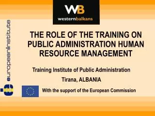 Training Institute of Public Administration Tirana, ALBANIA