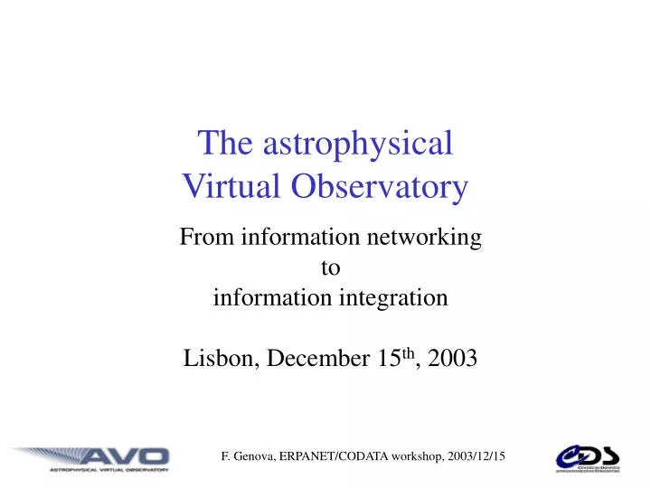 from information networking to information integration lisbon december 15 th 2003