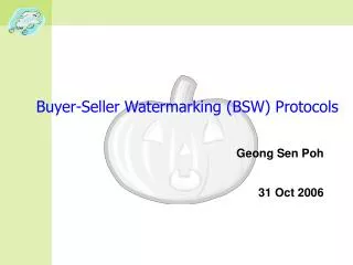 Buyer-Seller Watermarking (BSW) Protocols