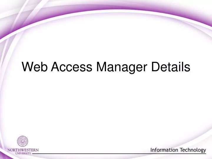 web access manager details