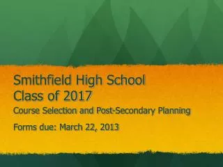 Smithfield High School Class of 2017