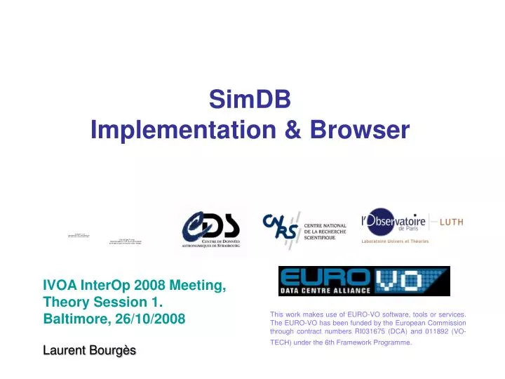 simdb implementation browser